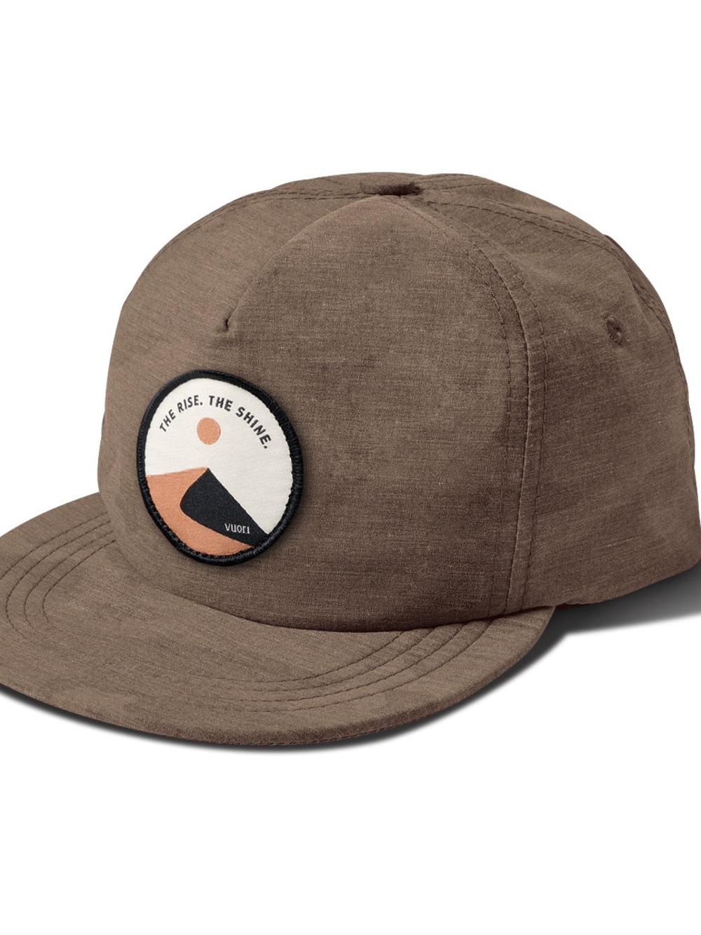 Vuori Hat Mens Brown The Rise The Shine Adjustable Strapback Outdoor Hiking